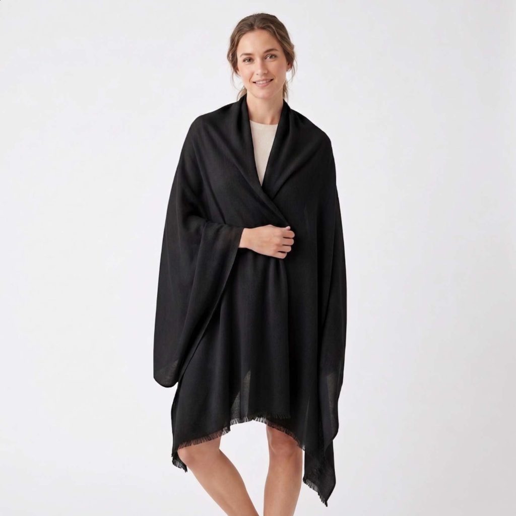 Cashmere Pashmina Shawl - Dolpo Ebony Black