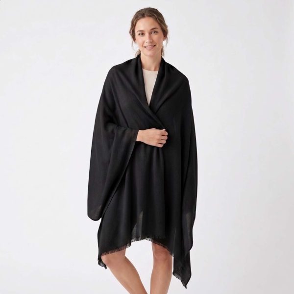 Cashmere Pashmina Shawl - Dolpo Ebony Black - Image 6