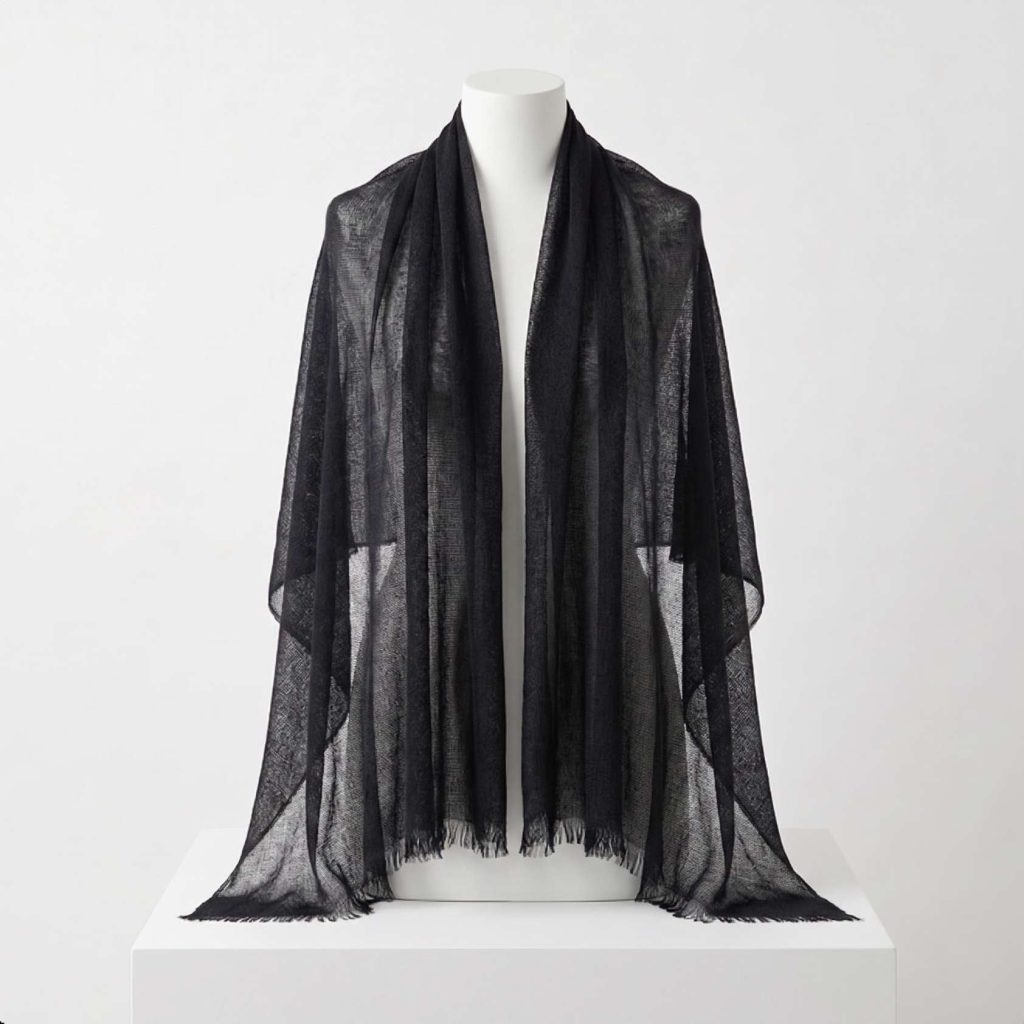 Cashmere Pashmina Shawl - Dolpo Ebony Black