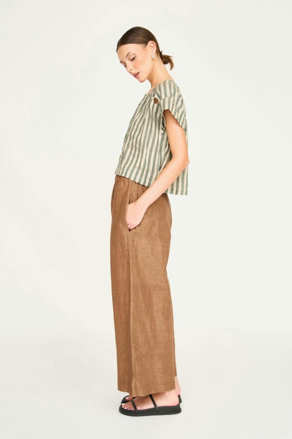Mirth Pant in Brownie Linen - Image 3