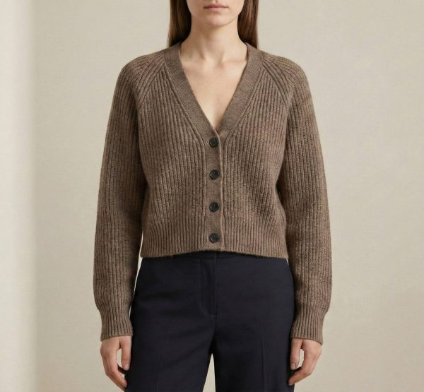 Women's Undyed Cashmere V-Neck Cardigan - Lhotse - Image 18