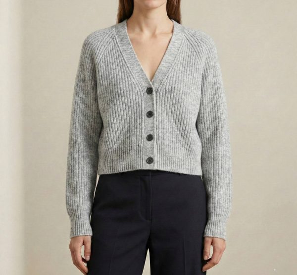 Women's Undyed Cashmere V-Neck Cardigan - Lhotse - Image 7