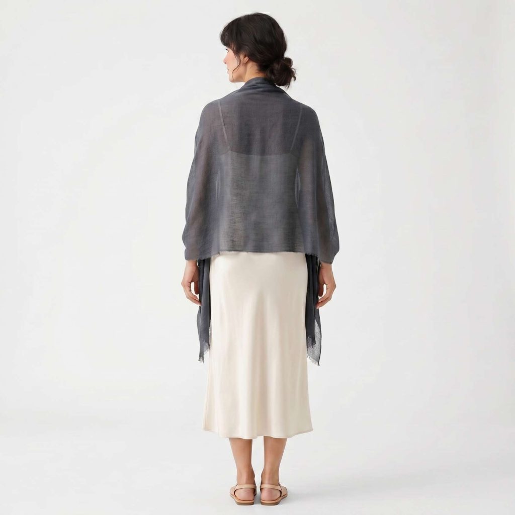 Cashmere Pashmina Shawl - Mist & Twilight Grey
