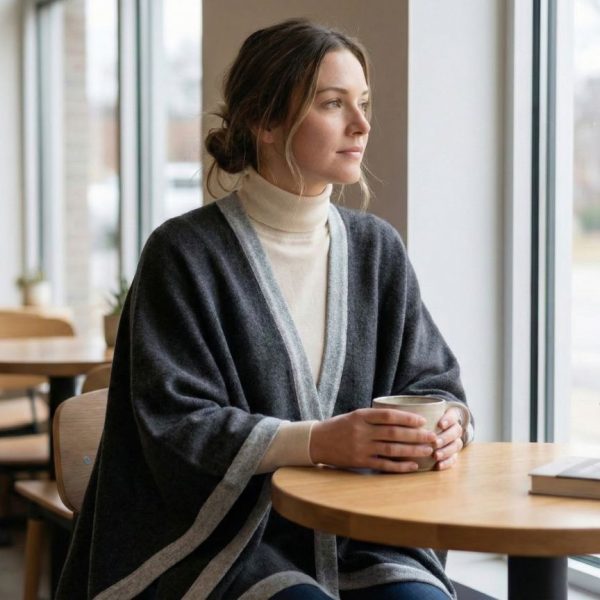 Undyed Cashmere Cape - Artisan, Women's - Image 5