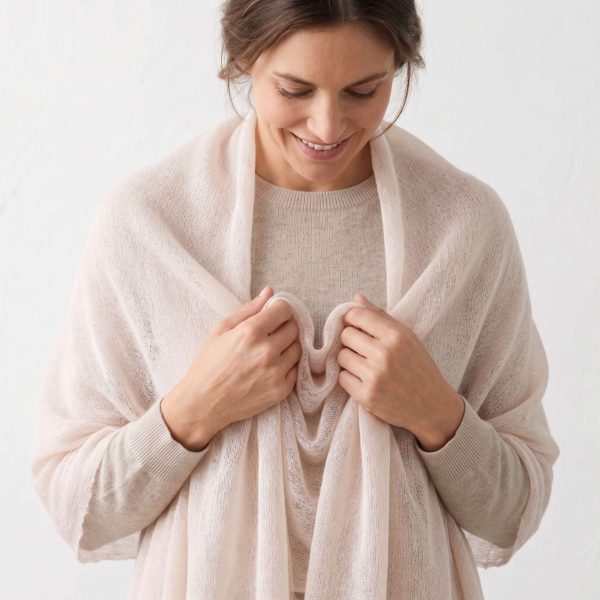 Cashmere Pashmina Shawl - Pink & Rose Heritage - Image 11