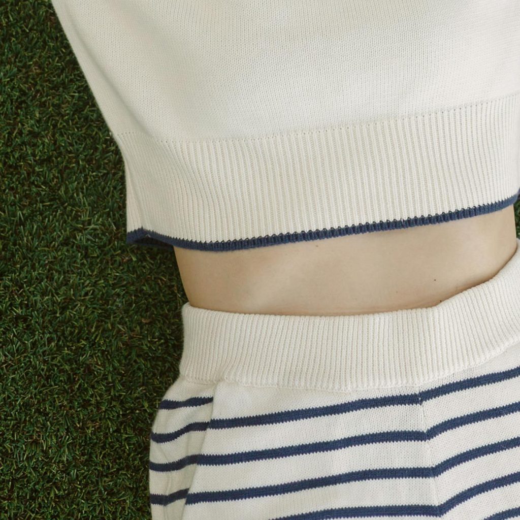 Women's Breton Stripe Knit Short
