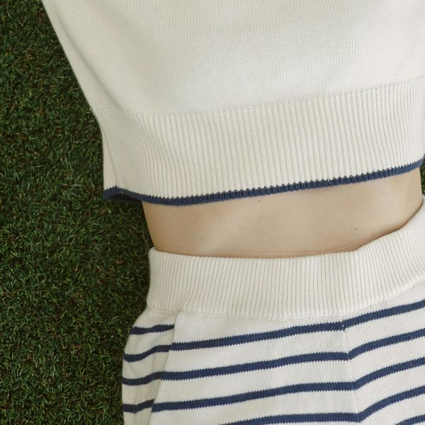 Women's Breton Stripe Knit Short - Image 12