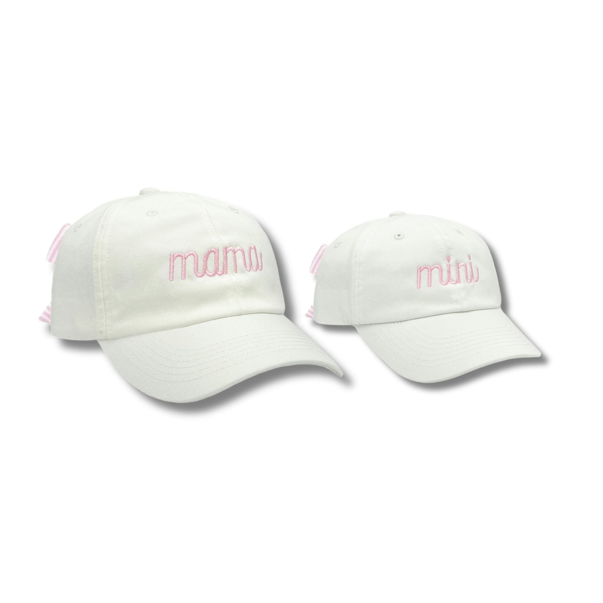 Mama & Mini Bow Baseball Hat Set (Baby & Adult, Youth & Adult) - Image 5