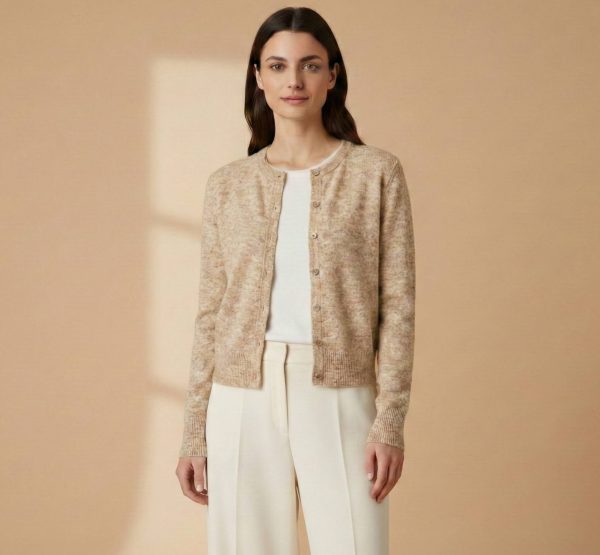 Women's Undyed Cashmere Cardigan - Pokhara Dense Knit - Image 8