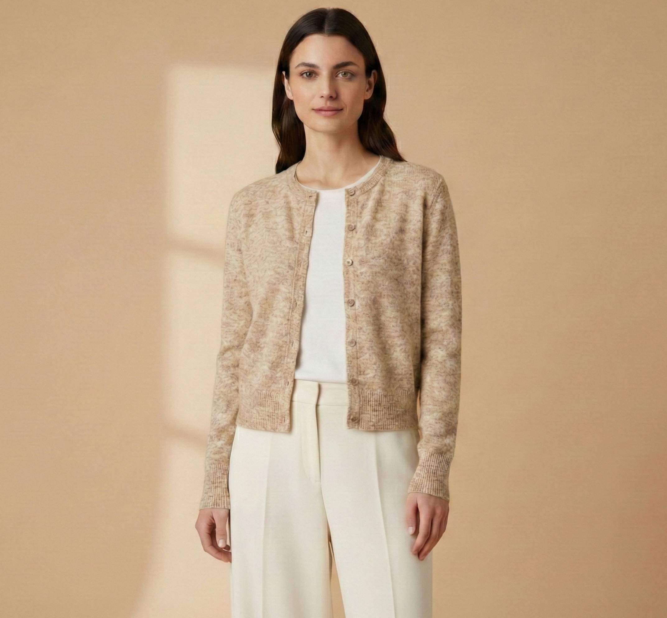 Women's Undyed Cashmere Cardigan - Pokhara Dense Knit - Image 8