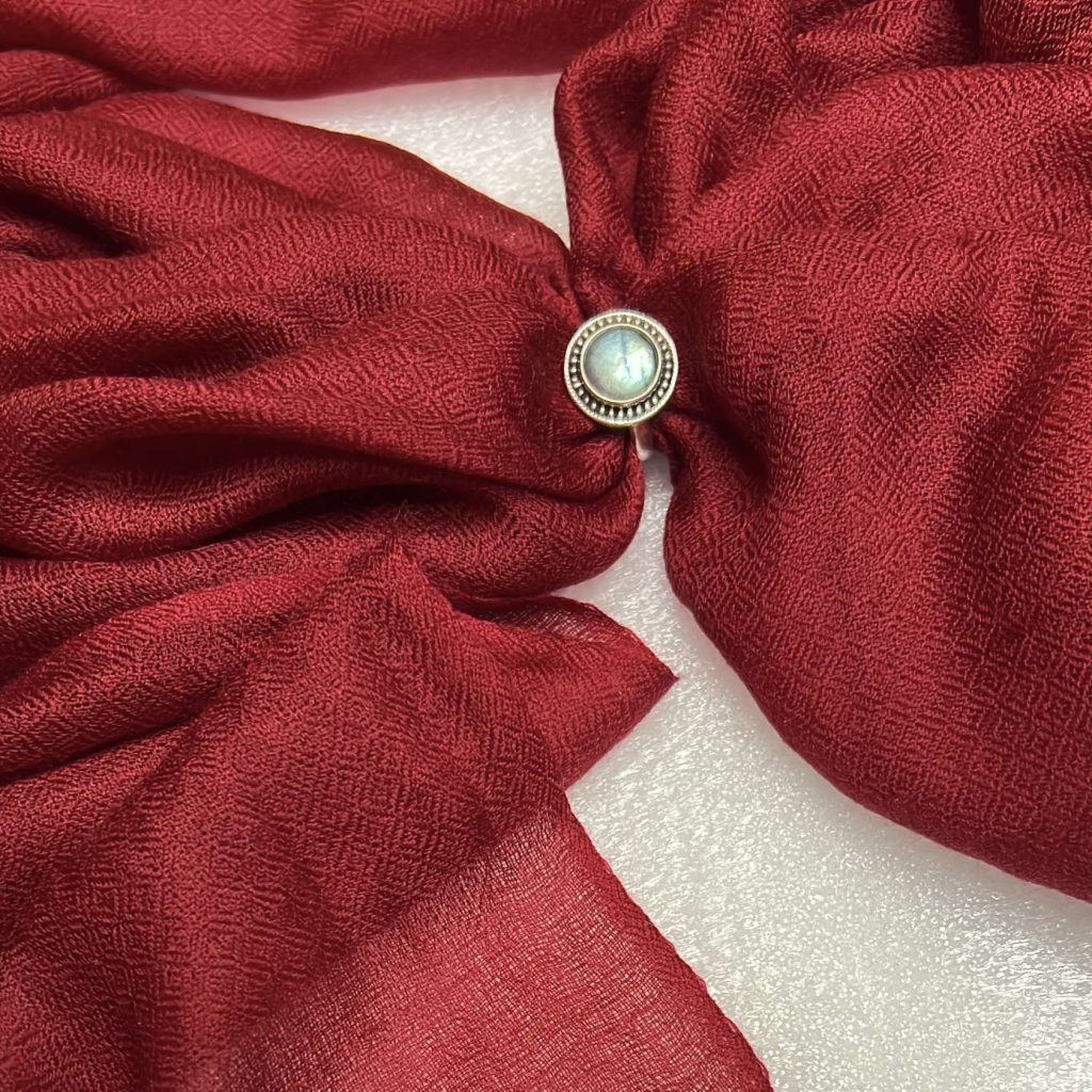 Cashmere Pashmina Shawl - Heritage Red & Mulberry
