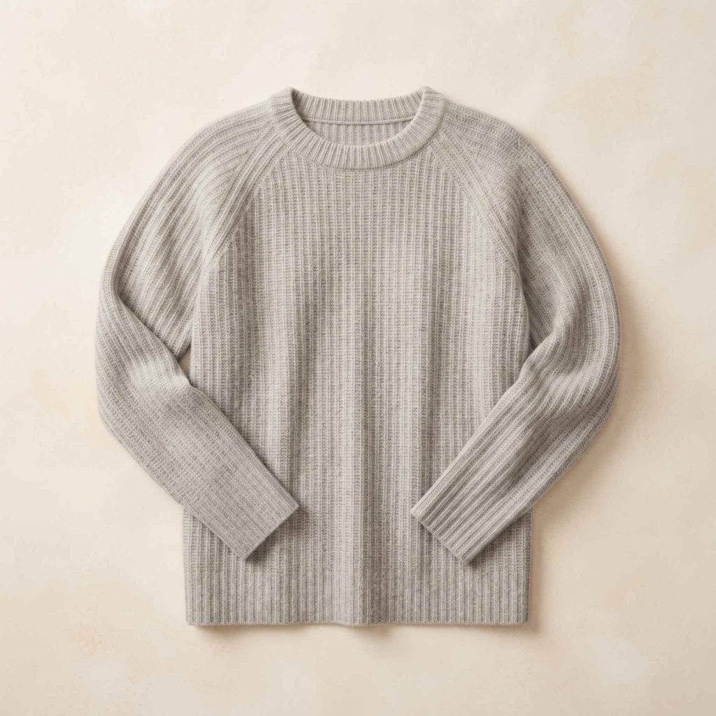 Women's Undyed Cashmere Sweater - Ella Ribbed
