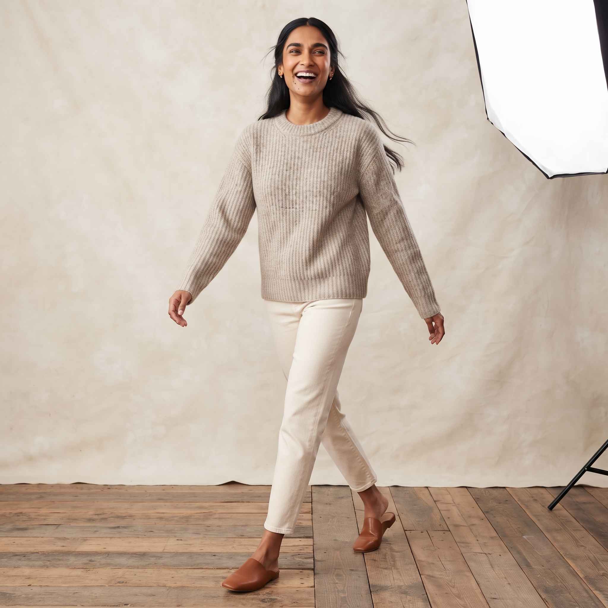 Women's Undyed Cashmere Sweater - Ella Ribbed - Image 18