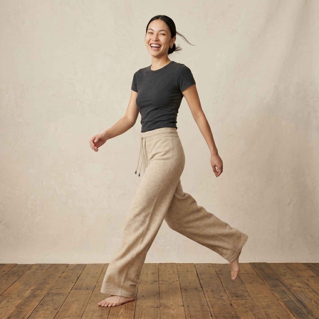 Women's Undyed Cashmere Sweatpants - Zenith Natural