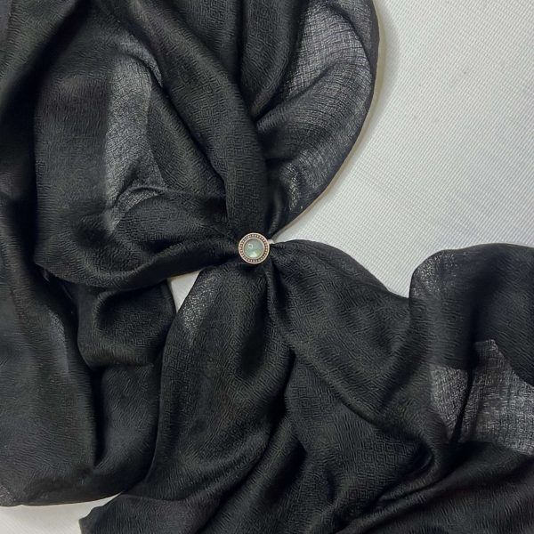 Cashmere Pashmina Shawl - Dolpo Ebony Black - Image 2