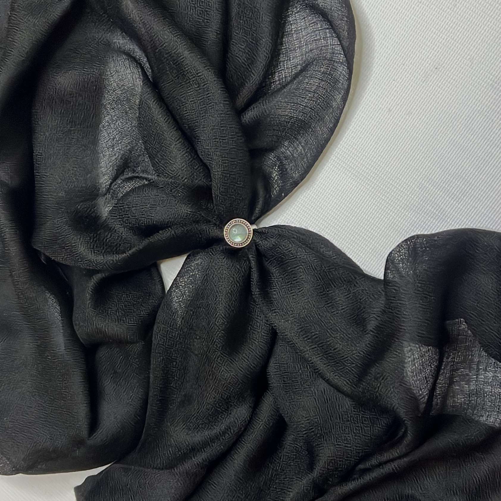 Cashmere Pashmina Shawl - Dolpo Ebony Black - Image 2