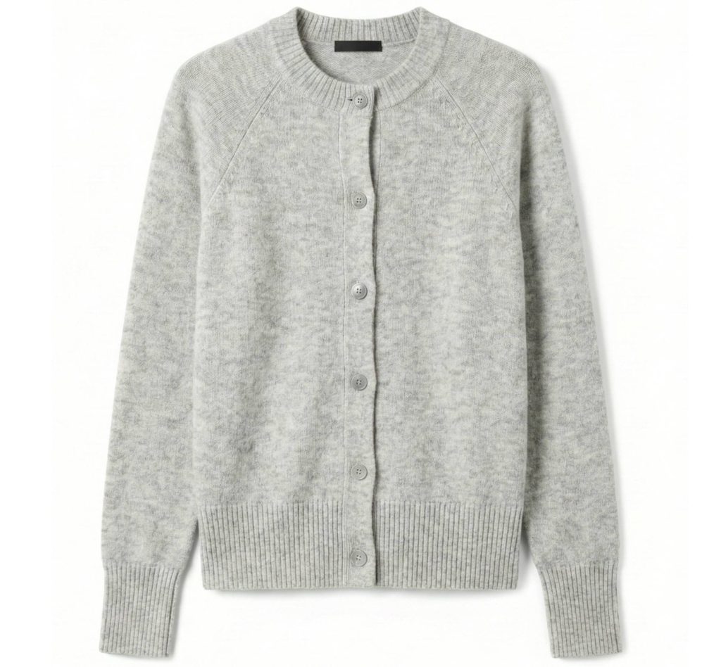Women's Undyed Cashmere Cardigan - Pokhara Dense Knit