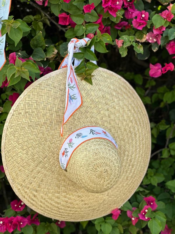 Geranium Sun Hat - Short & Wide French Blue Grosgrain Ribbon - Image 11