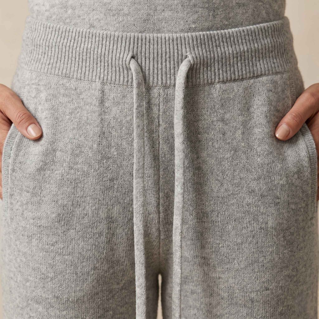 Women's Undyed Cashmere Joggers - Zenith Natural