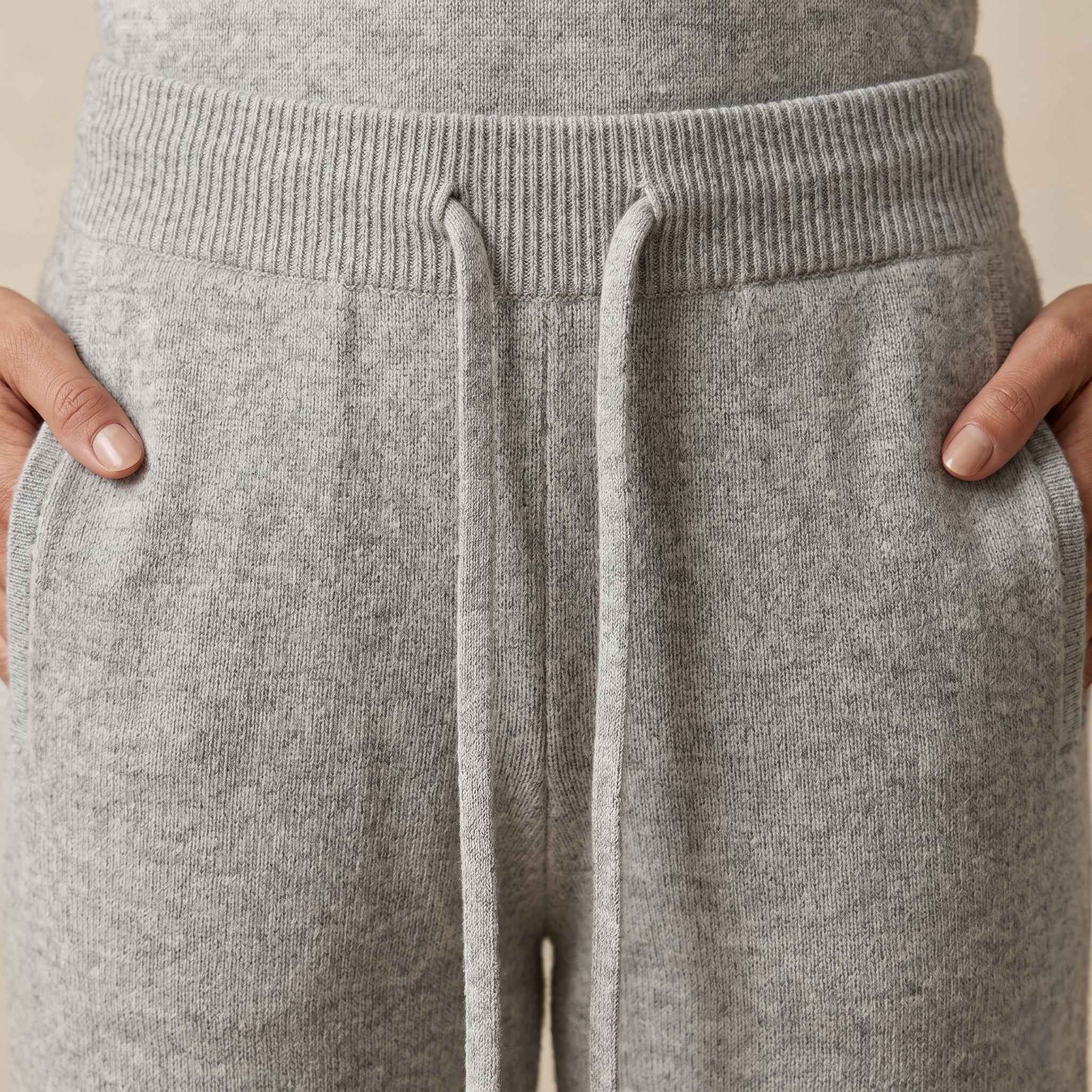 Women's Undyed Cashmere Joggers - Zenith Natural - Image 11