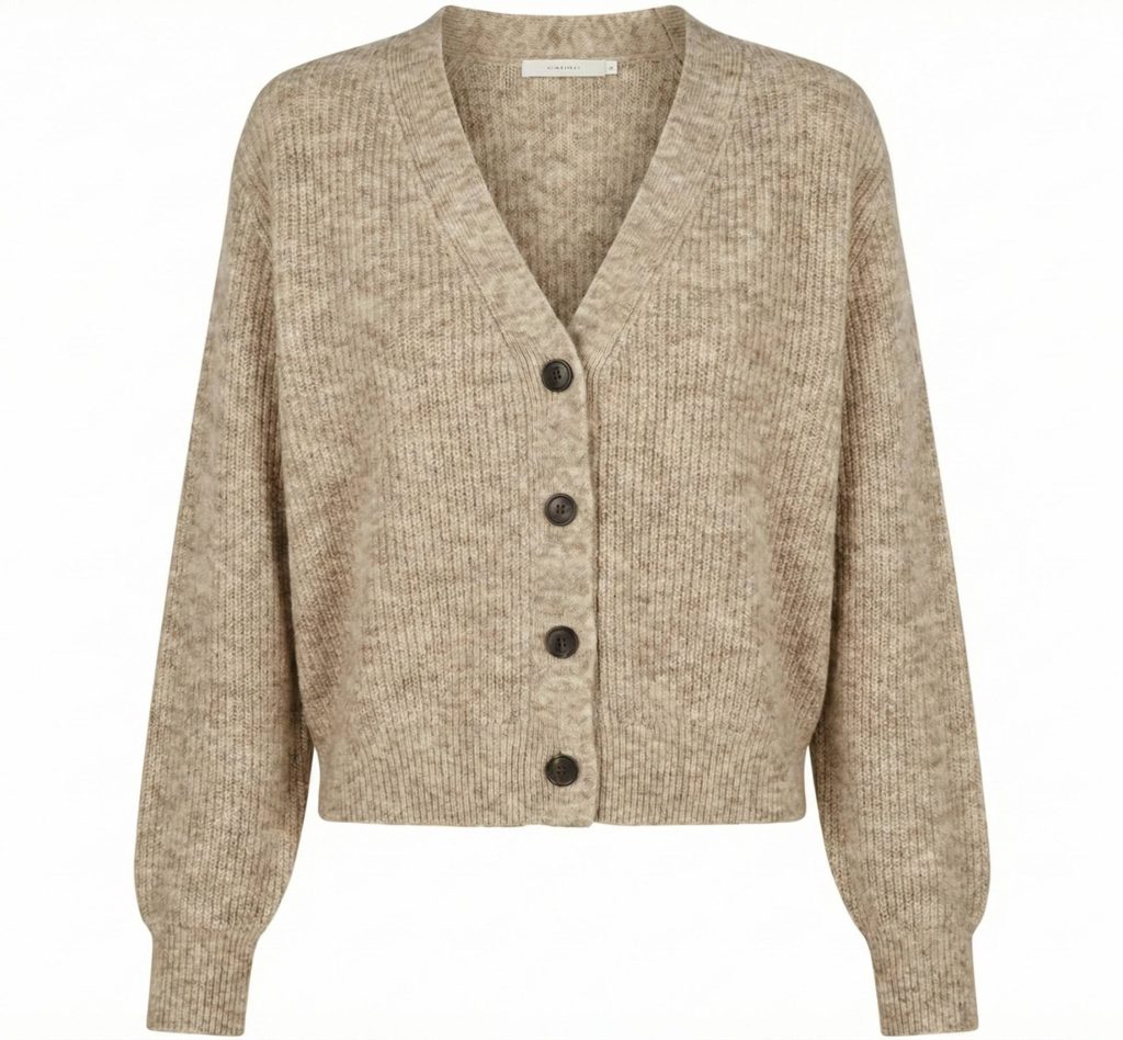 Women's Undyed Cashmere V-Neck Cardigan - Lhotse
