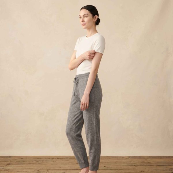 Women's Undyed Cashmere Joggers - Zenith Natural - Image 7