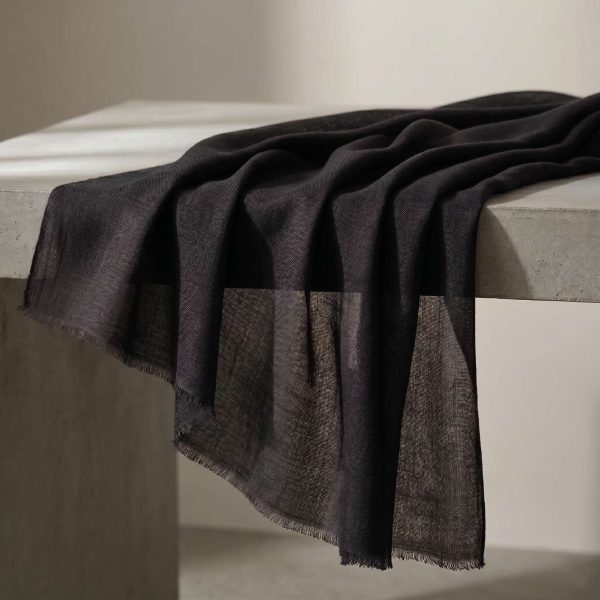 Cashmere Pashmina Shawl - Dolpo Ebony Black - Image 7