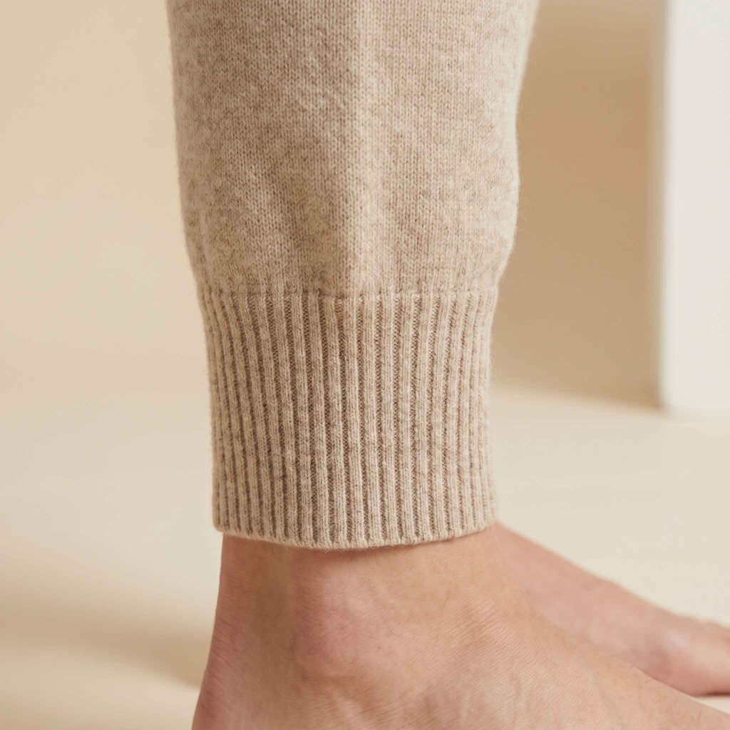 Women's Undyed Cashmere Joggers - Zenith Natural