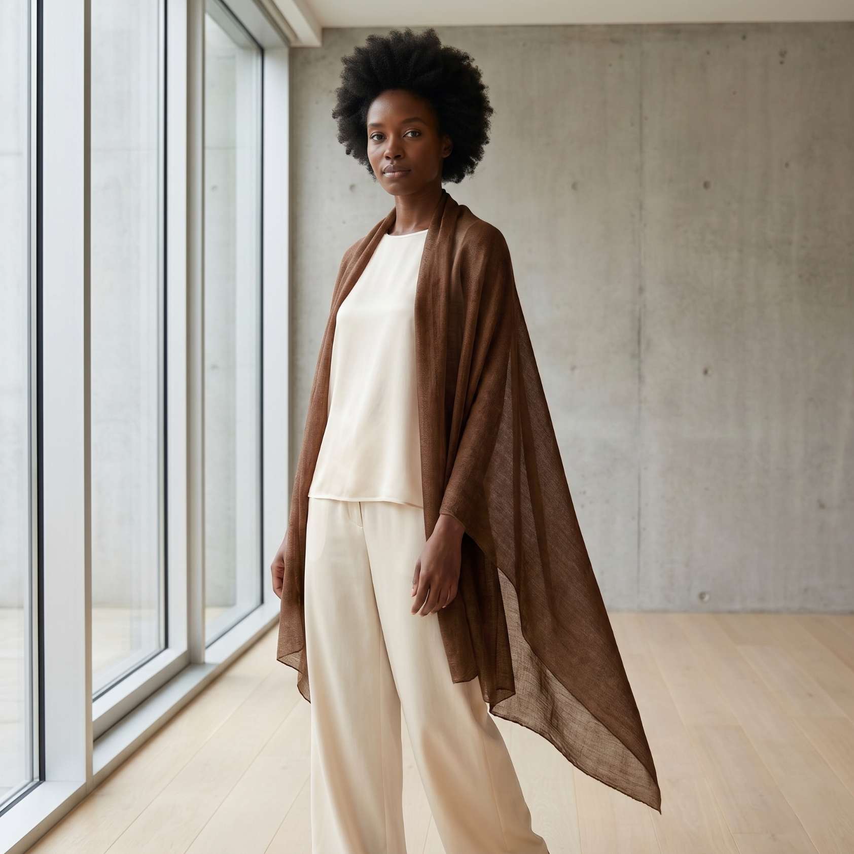 Cashmere Pashmina Shawl - Earth Tone Collection - Image 11