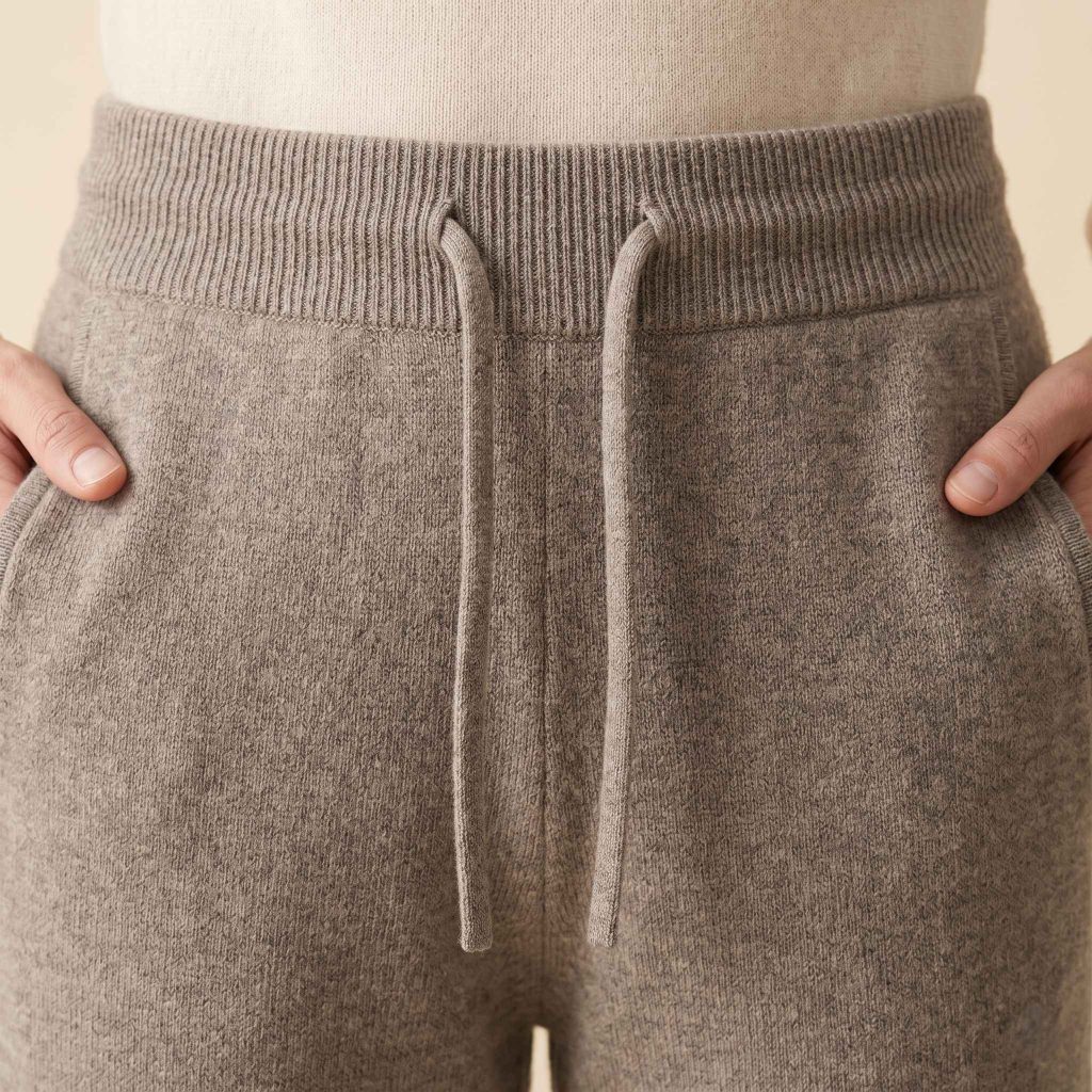 Women's Undyed Cashmere Joggers - Zenith Natural