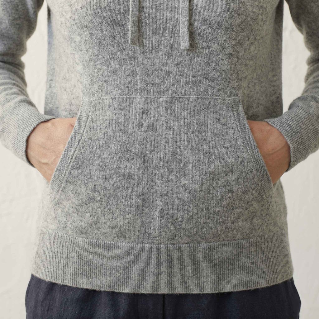 Women's Undyed Cashmere Hoodie - Natural Chyangra