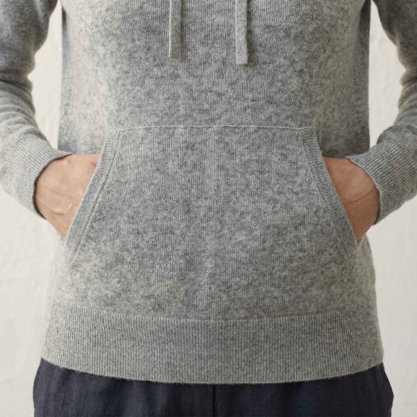Women's Undyed Cashmere Hoodie - Natural Chyangra - Image 10
