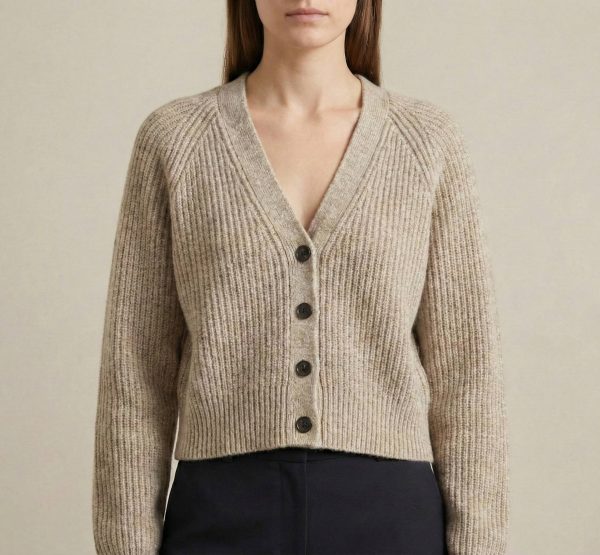 Women's Undyed Cashmere V-Neck Cardigan - Lhotse - Image 13