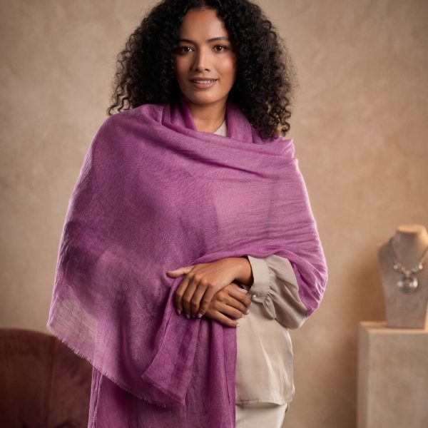 Cashmere Pashmina Shawl - Pink & Rose Heritage - Image 15