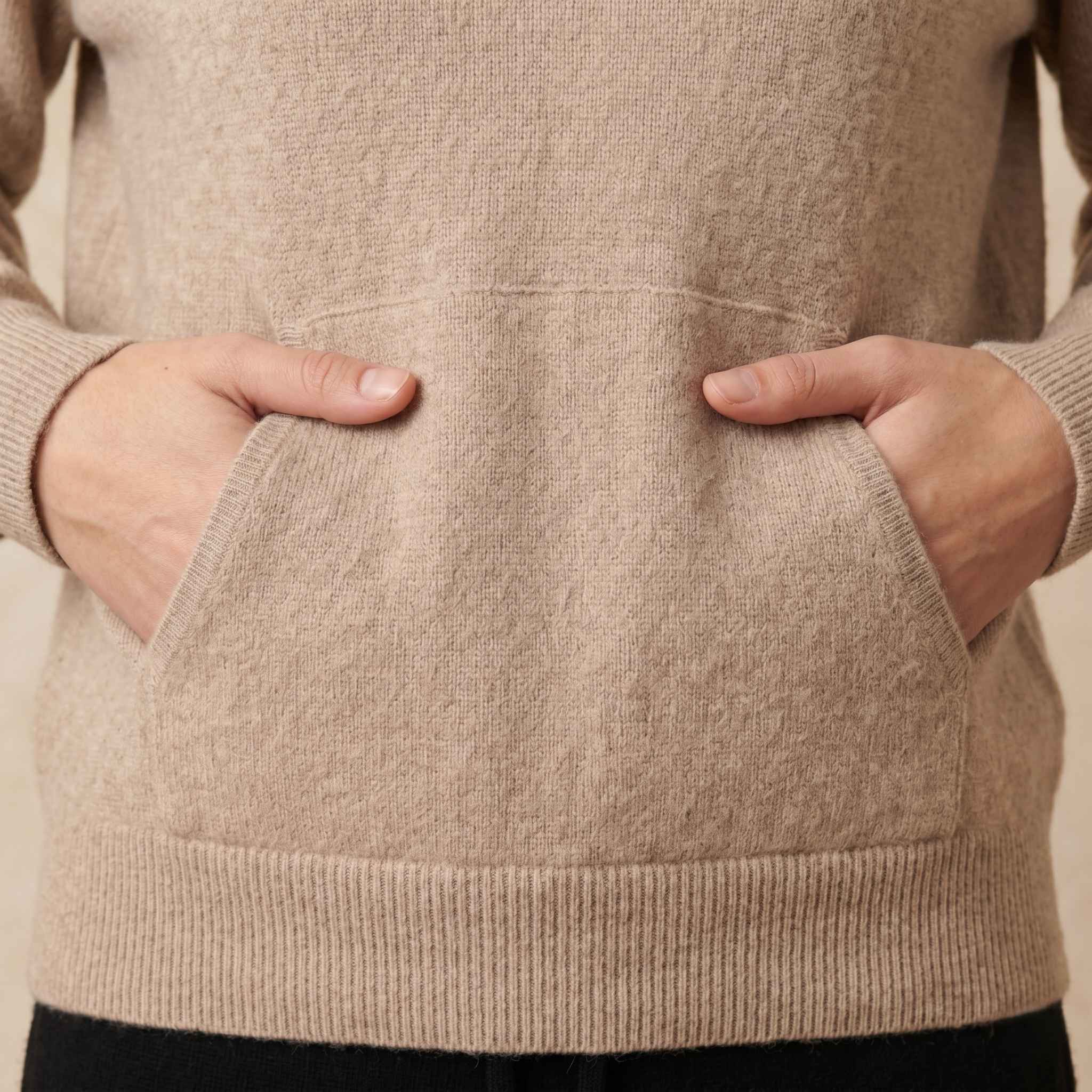 Women's Undyed Cashmere Hoodie - Natural Chyangra - Image 24