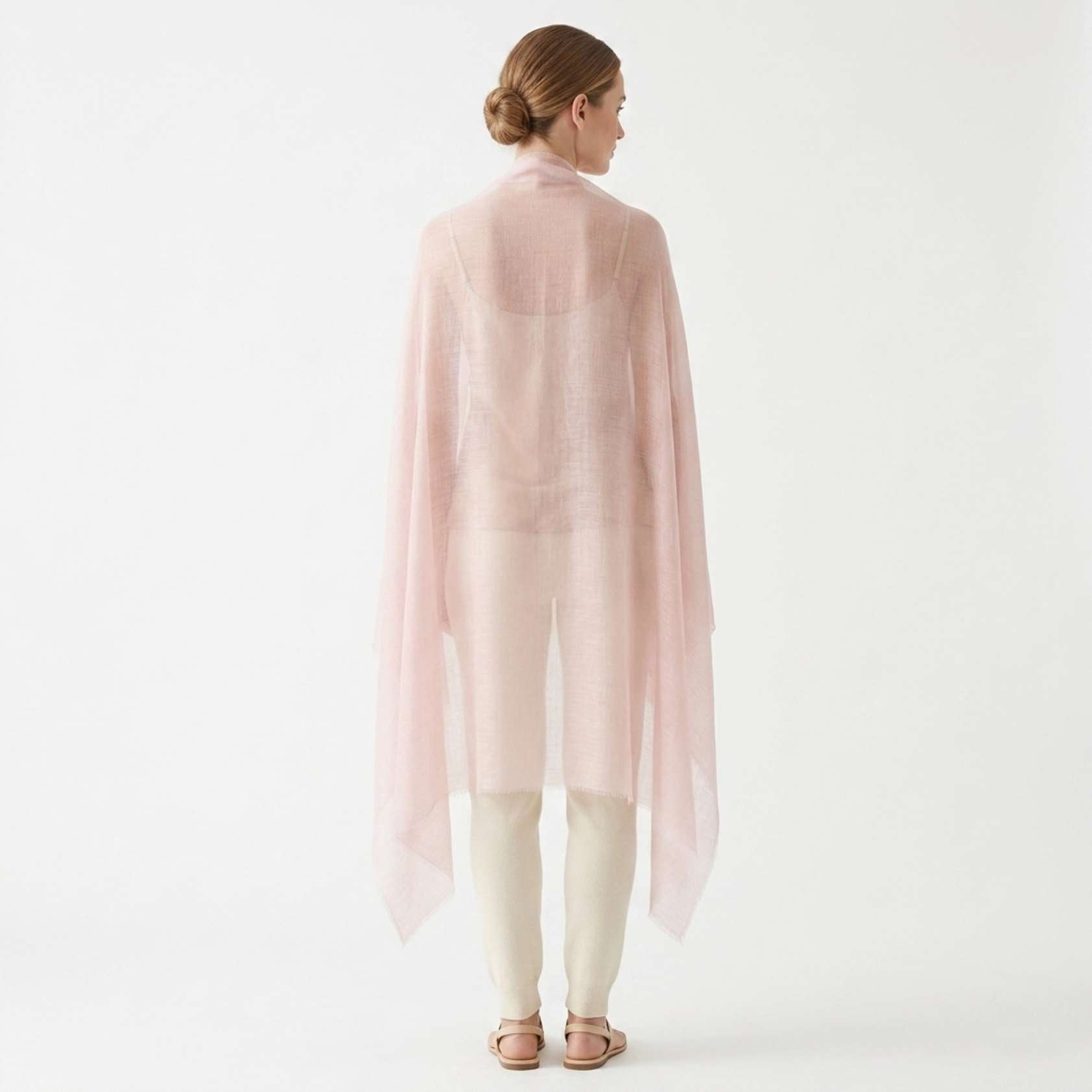 Cashmere Pashmina Shawl - Pink & Rose Heritage - Image 5