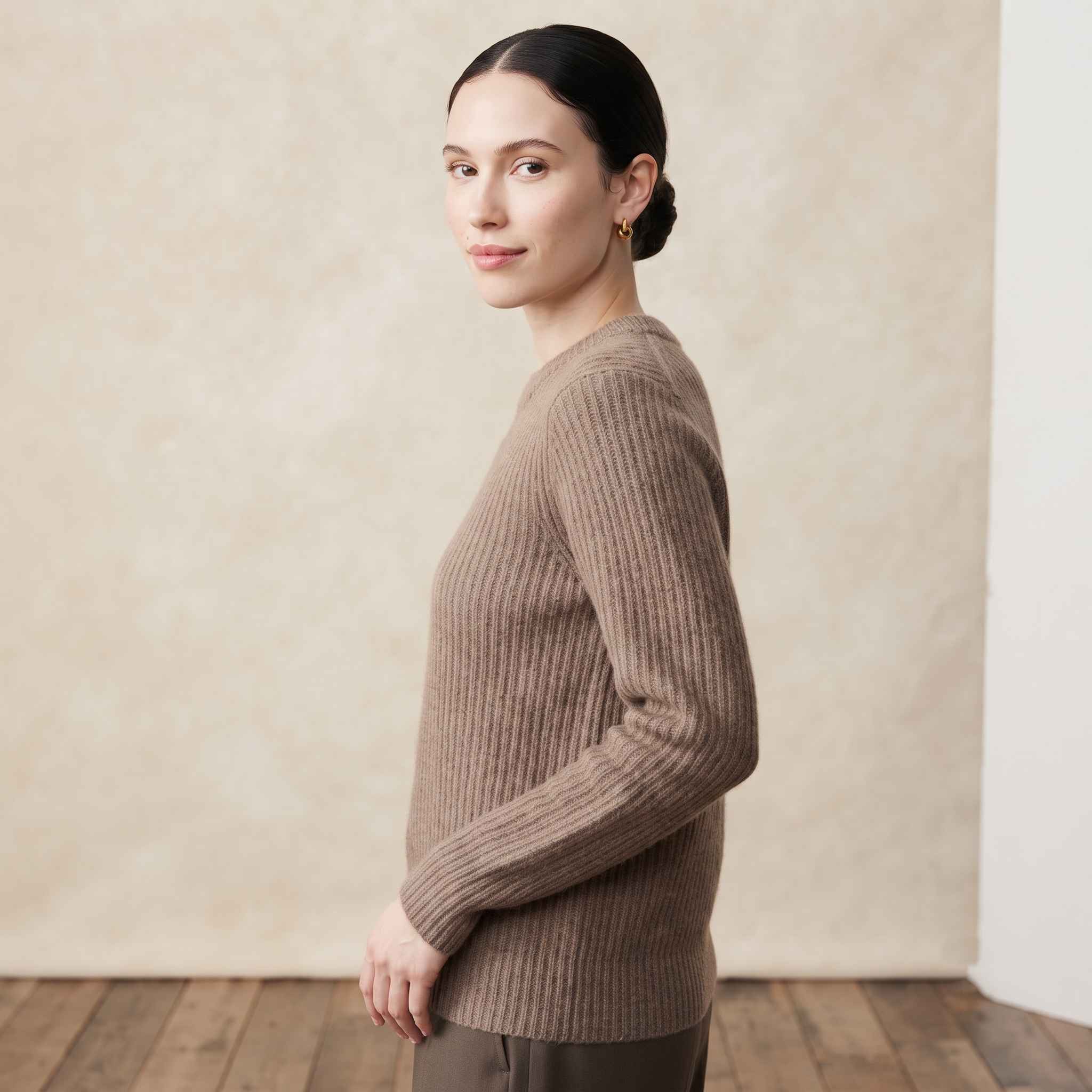 Women's Undyed Cashmere Sweater - Ella Ribbed - Image 24