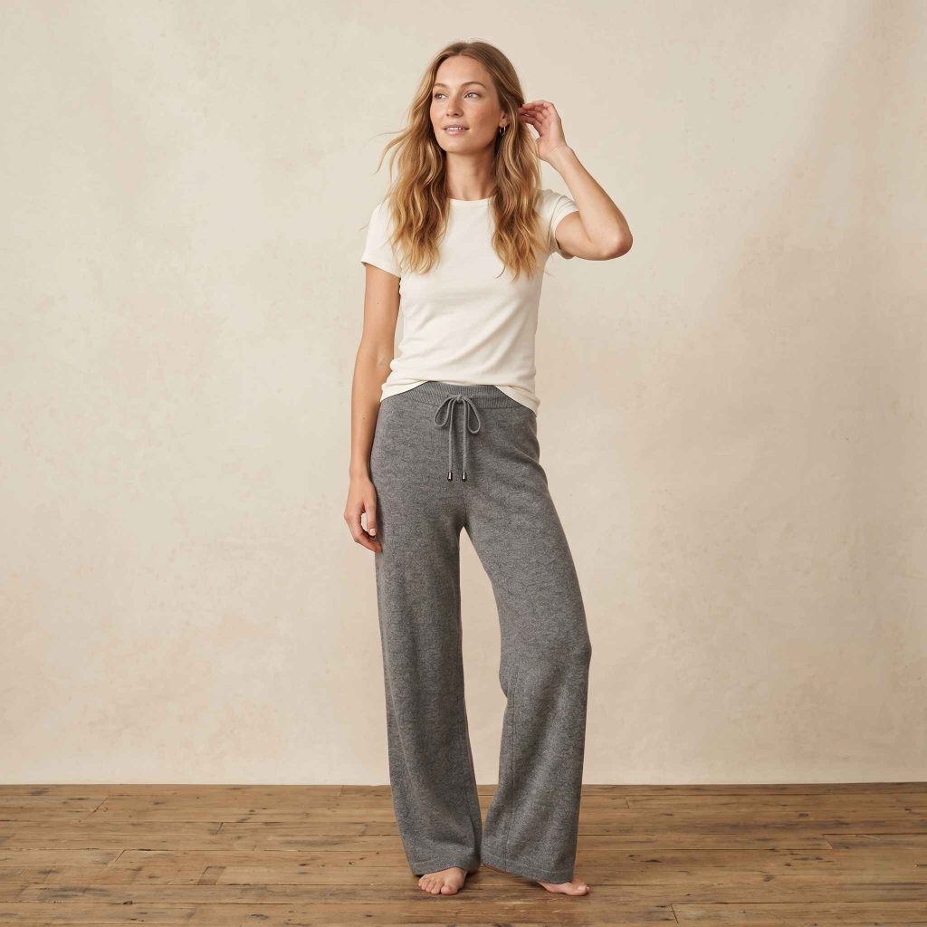 Women's Undyed Cashmere Sweatpants - Zenith Natural