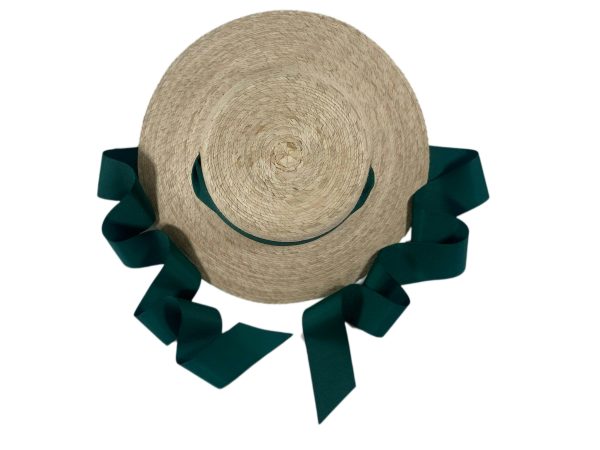 Clematis Bucket Hat - Masters Green Long Grosgrain Ribbon - Image 2
