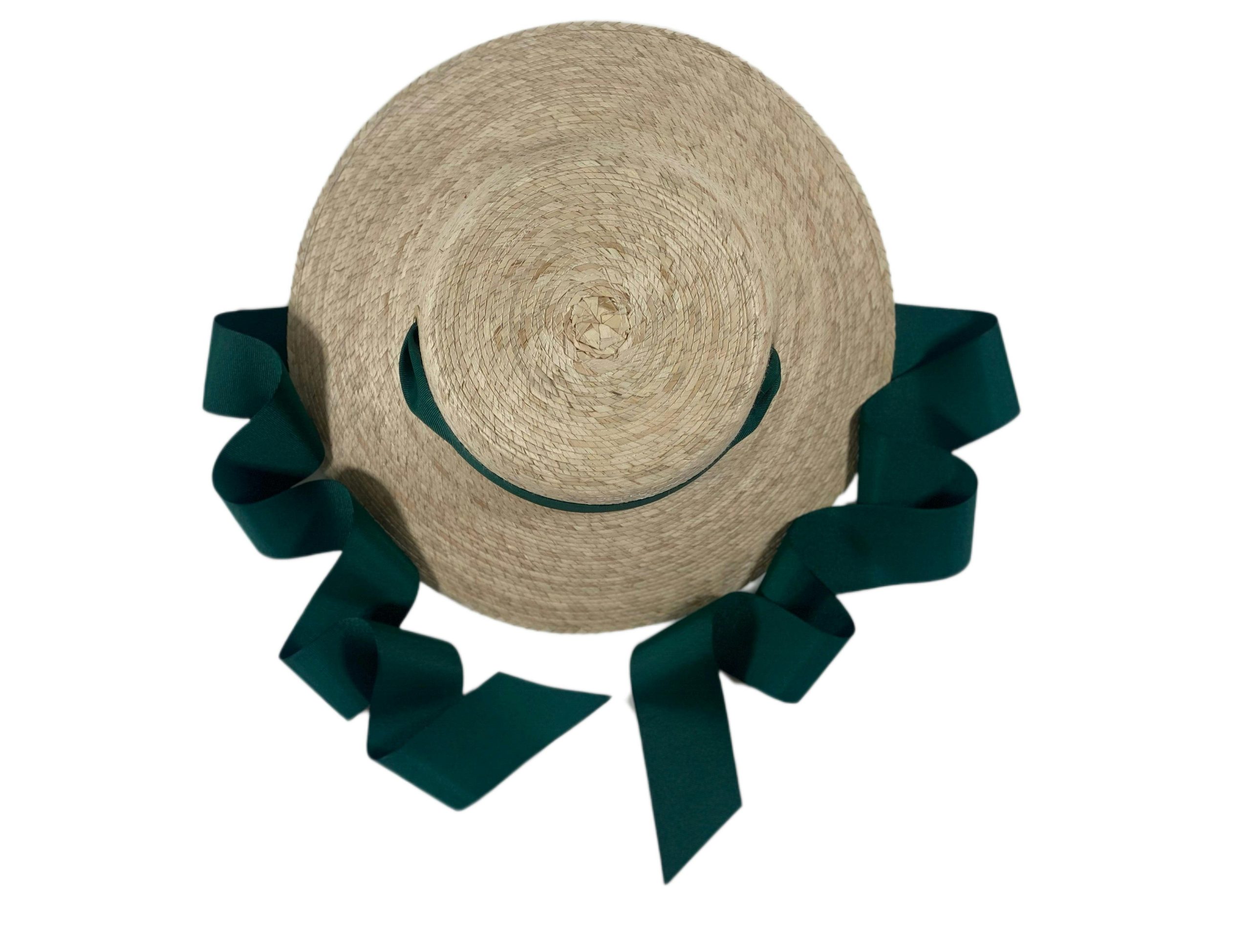 Clematis Bucket Hat - Masters Green Long Grosgrain Ribbon - Image 2