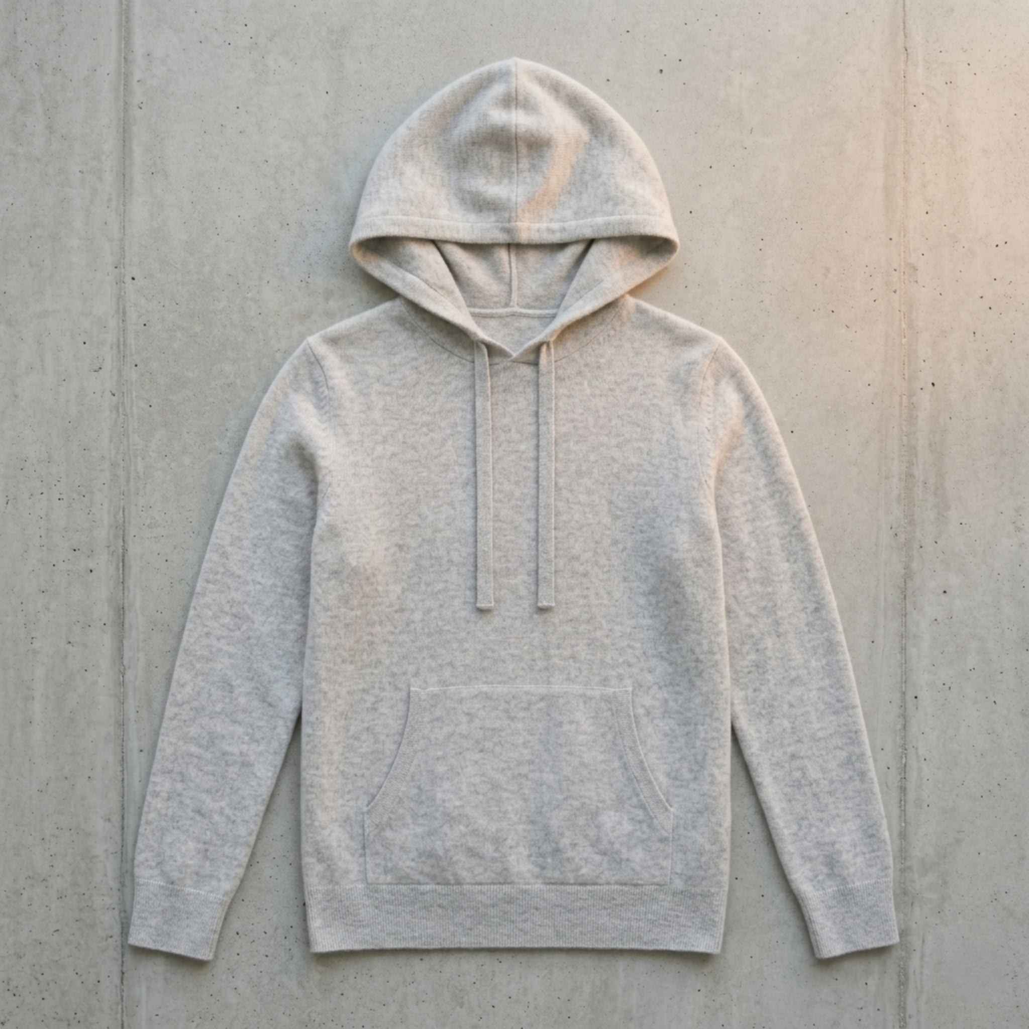 Women's Undyed Cashmere Hoodie - Natural Chyangra - Image 18