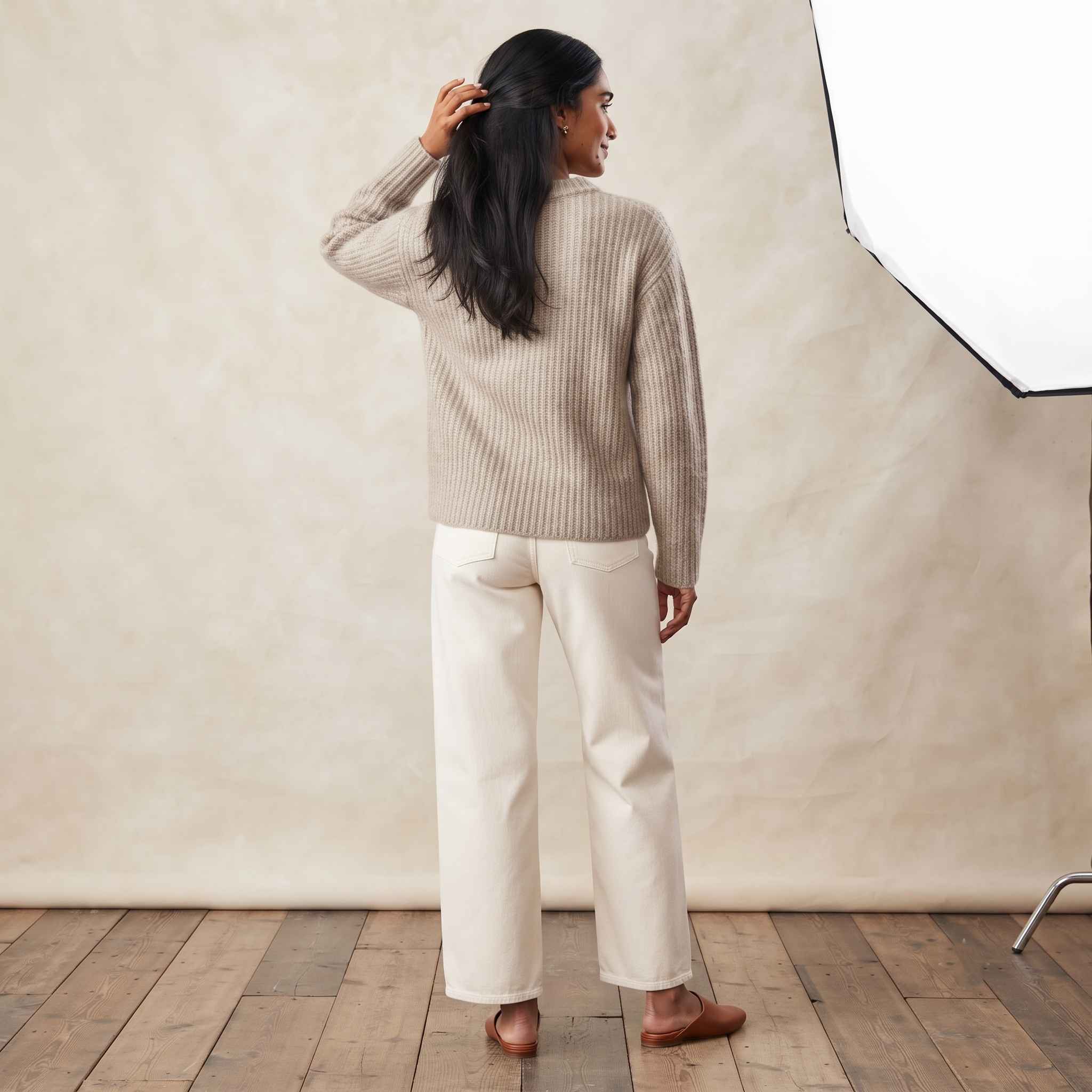 Women's Undyed Cashmere Sweater - Ella Ribbed - Image 21