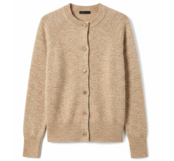 Women's Undyed Cashmere Cardigan - Pokhara Dense Knit - Image 9