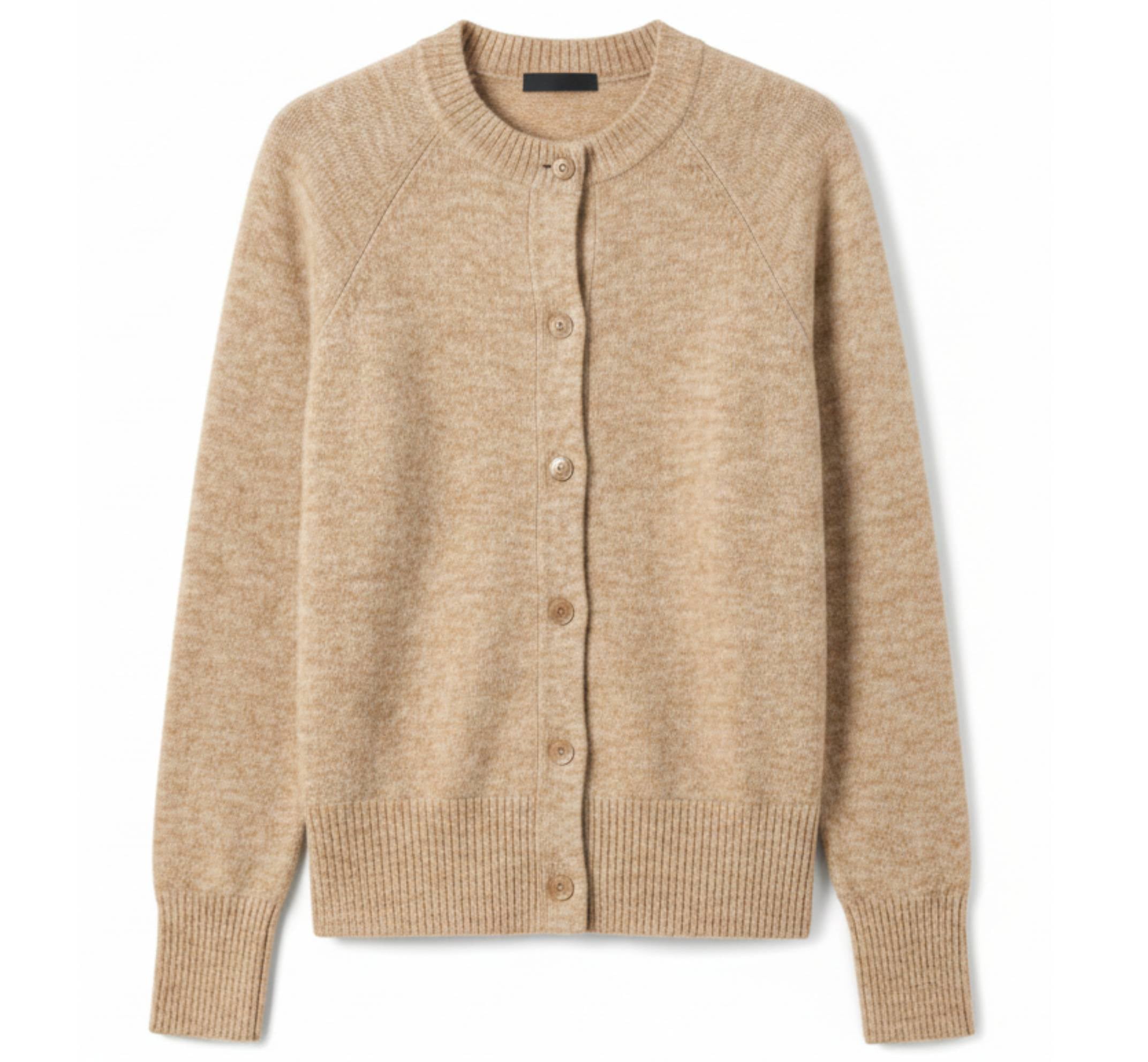 Women's Undyed Cashmere Cardigan - Pokhara Dense Knit - Image 9