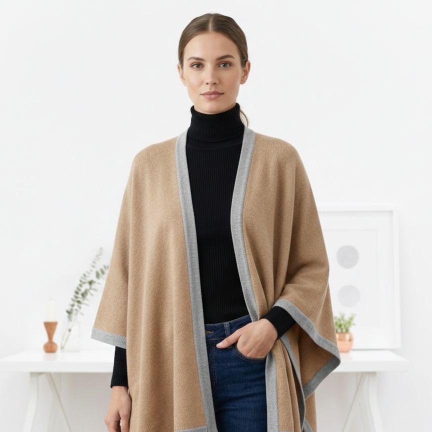 Undyed Cashmere Cape - Artisan, Women's
