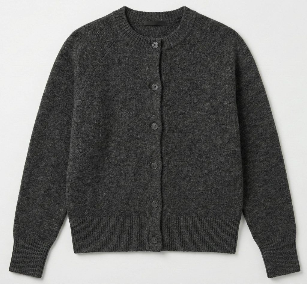 Women's Undyed Cashmere Cardigan - Pokhara Dense Knit