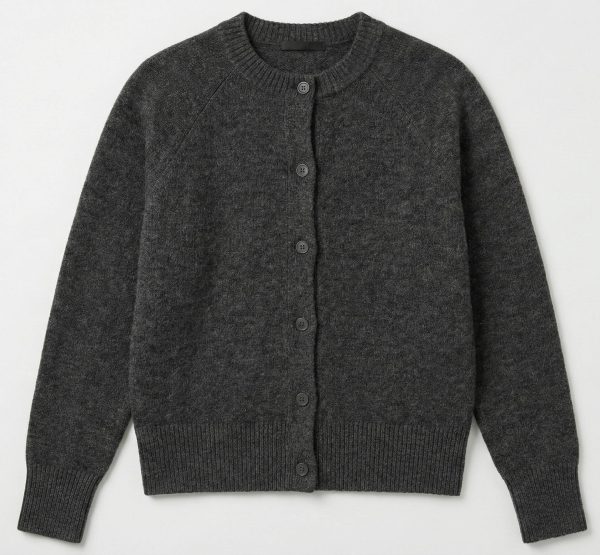 Women's Undyed Cashmere Cardigan - Pokhara Dense Knit - Image 2