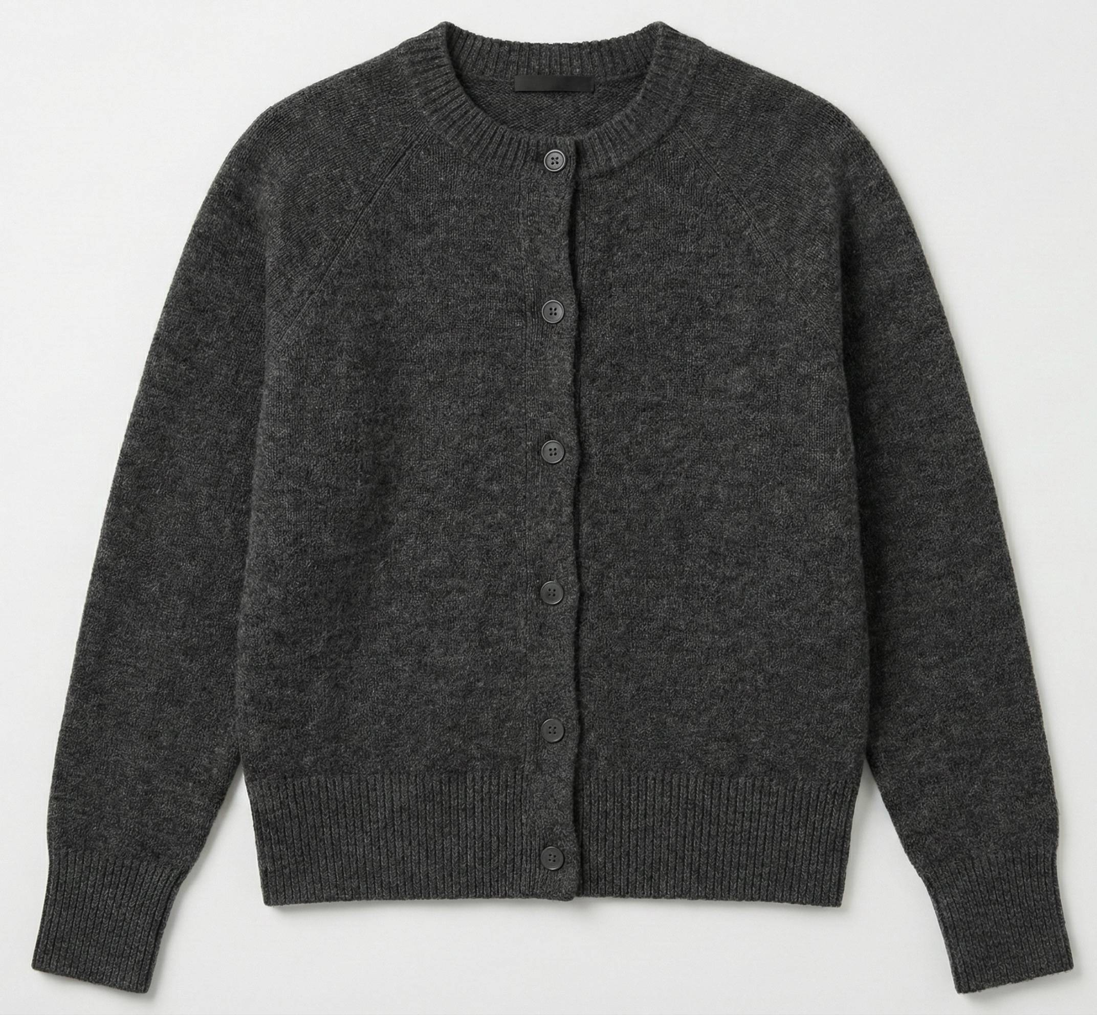 Women's Undyed Cashmere Cardigan - Pokhara Dense Knit - Image 2