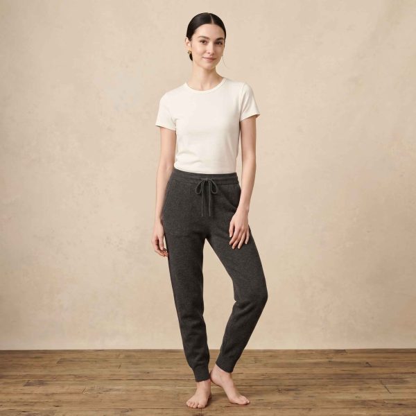 Women's Undyed Cashmere Joggers - Zenith Natural - Image 1