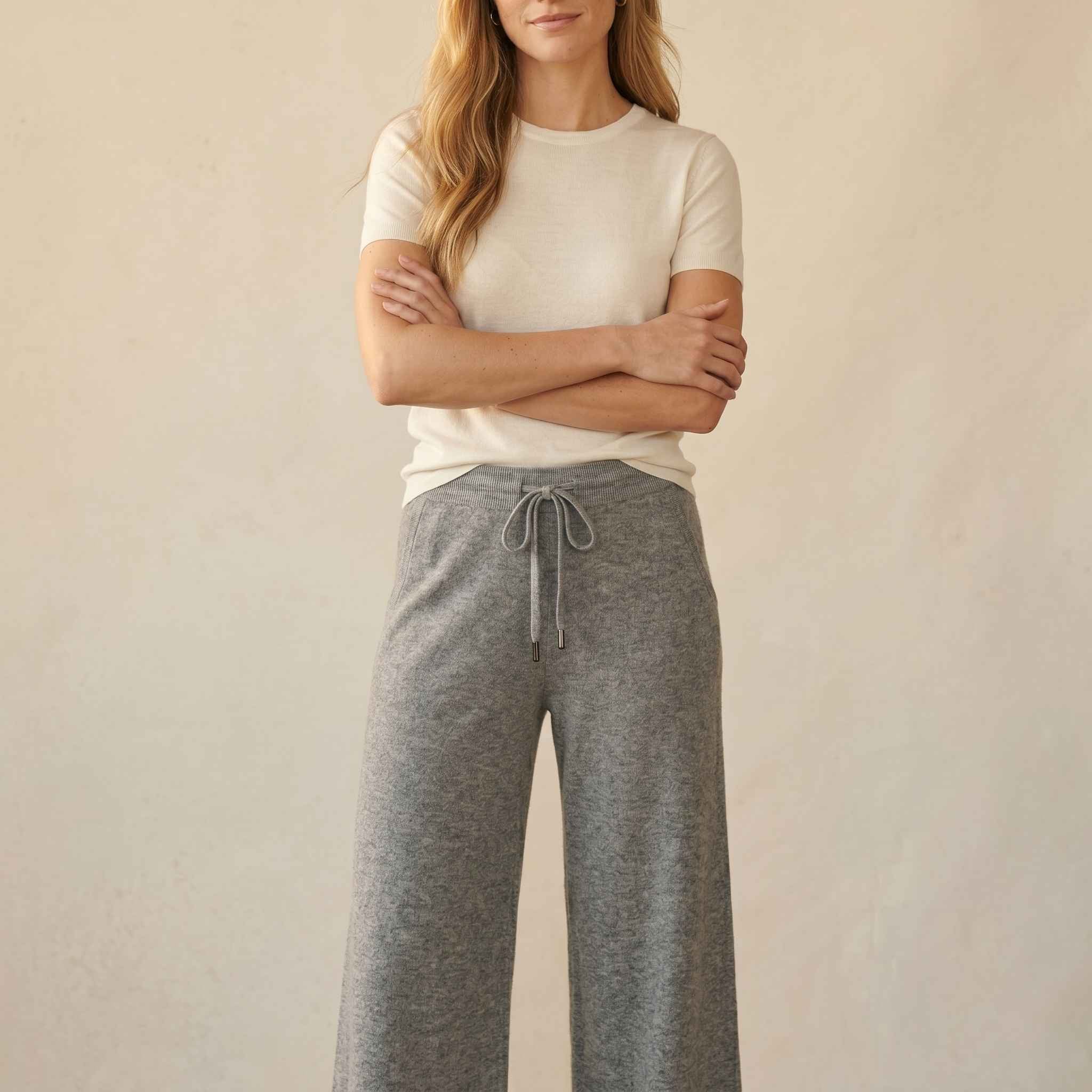 Women's Undyed Cashmere Sweatpants - Zenith Natural - Image 6